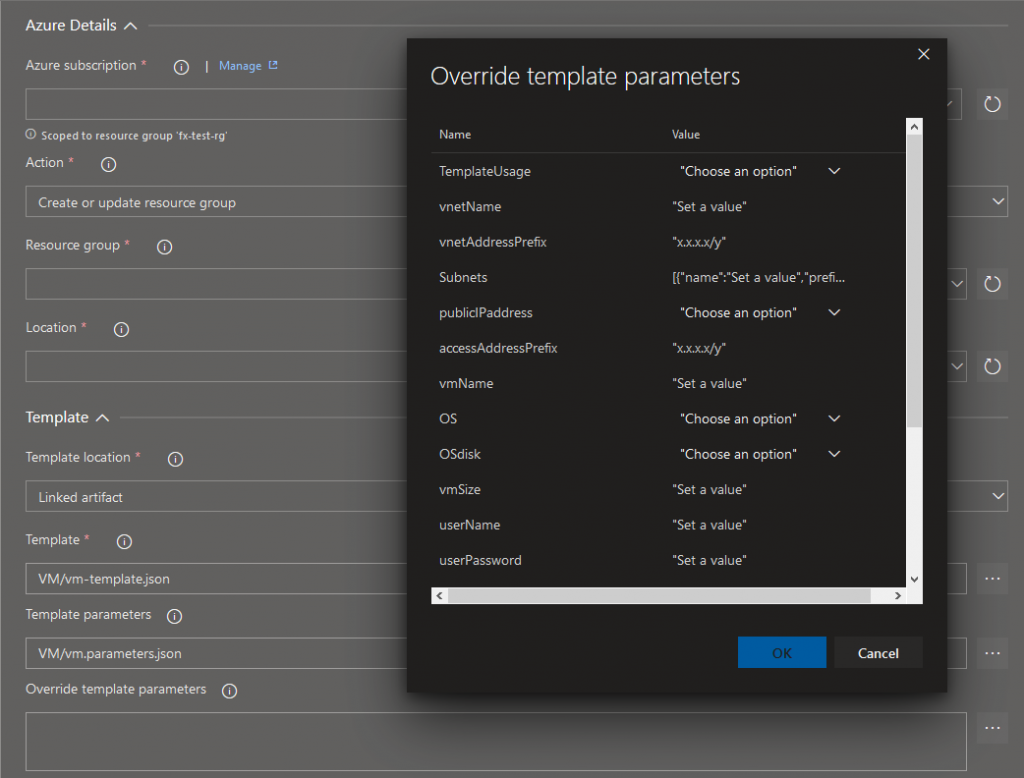 Azure DevOps - Override Template Parameters
